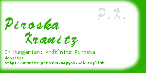 piroska kranitz business card